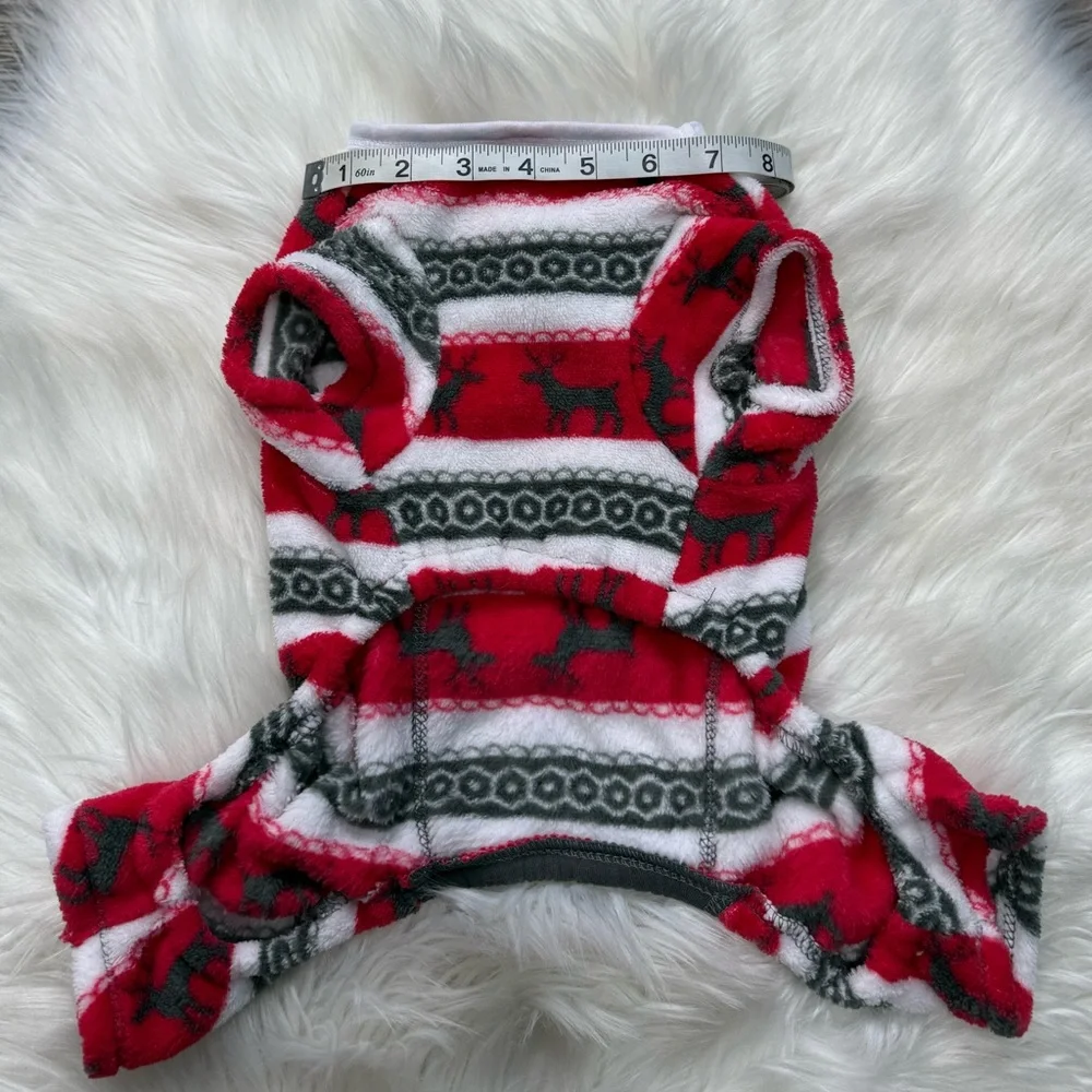 Pup Crew Flannel Christmas Dog Pajamas